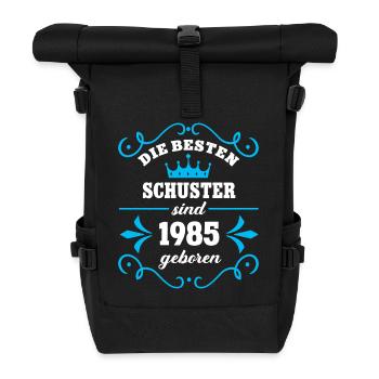 Geburtstag 1985 Schuster Kollege Schusterei Geb - Rolltop Rucksack - Schwarz - Vorne