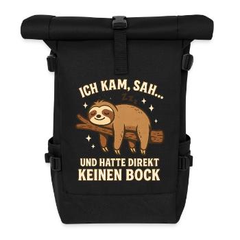 Sloth Gift Sloth Office Work Colleague - Roll Top Backpack - black - Front