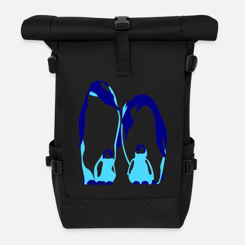 penguin - Roll Top Backpack - black