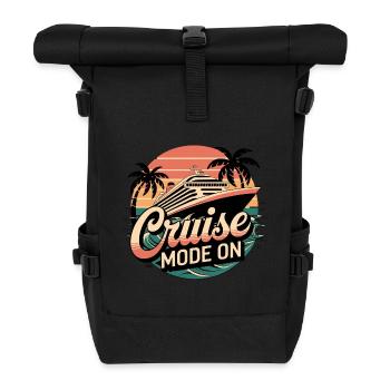 Cruise Mode On | Cruise | Holiday - Roll Top Backpack - black - Front
