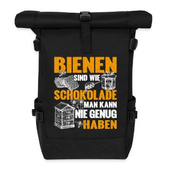 Nie genug Bienen leidenschaftlicher Imker Imkerei - Rolltop Rucksack - Schwarz - Vorne