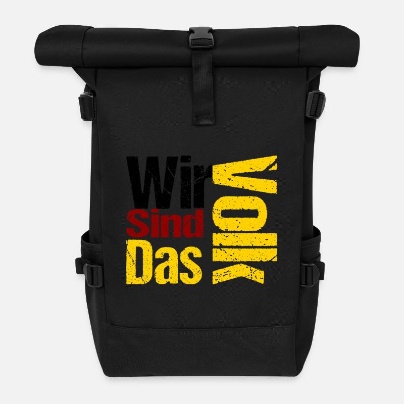 Wir_SInd_Das_Volk - Rolltop Rucksack - Schwarz
