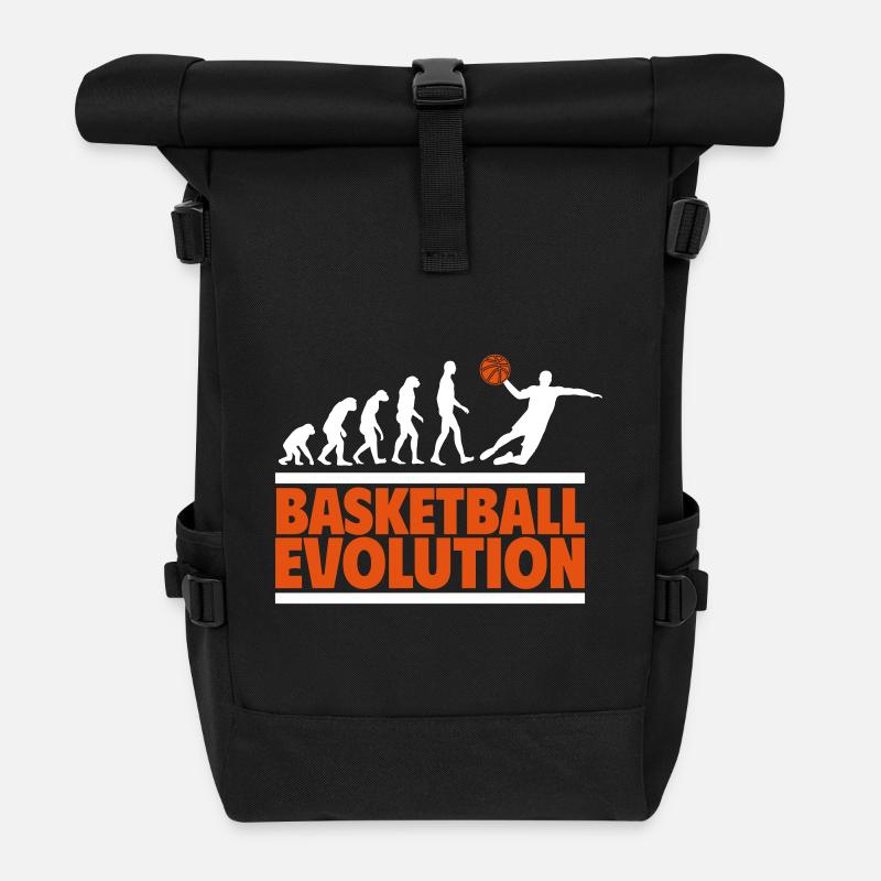 Basketball Evolution - Rolltop Rucksack - Schwarz