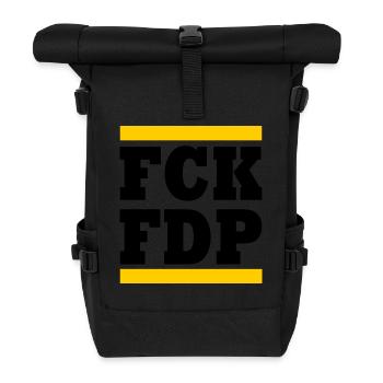 Fck fdp - Sac à dos roll top - noir - Devant