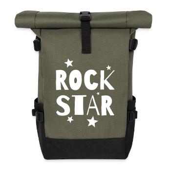Rock Star - Rolltop Rucksack - Olive/Schwarz - Vorne