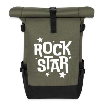 Rock Star - Rolltop Rucksack - Olive/Schwarz - Vorne