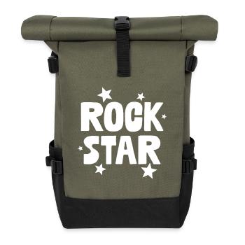 Rock Star - Rolltop Rucksack - Olive/Schwarz - Vorne