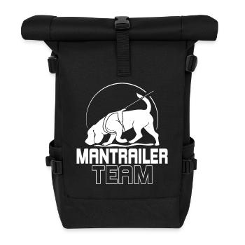 MANTRAILER TEAM Hundesport Suchhunde Hunde Hund - Rolltop Rucksack - Schwarz - Vorne