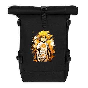 Anime Boy - Rolltop Rucksack - Schwarz - Vorne