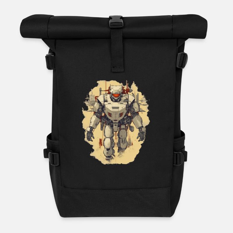 Mecha - Roll Top Backpack - black