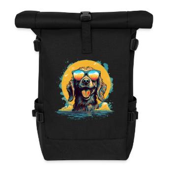 Dog - Roll Top Backpack - black - Front
