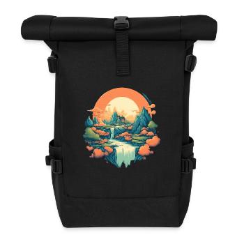 Landscape - Roll Top Backpack - black - Front
