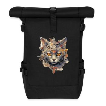Chat - Sac à dos roll top - noir - Devant