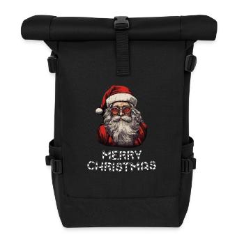 Weihnachtsmann - Marry Christmas - Rolltop Rucksack - Schwarz - Vorne
