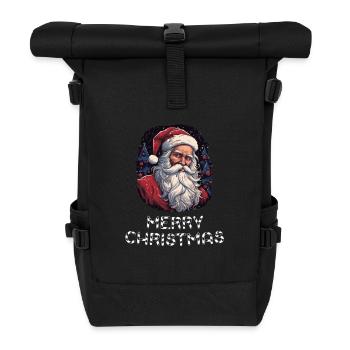 Santa Claus - Marry Christmas - Roll Top Backpack - black - Front