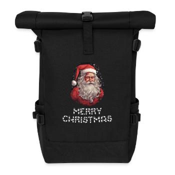 Weihnachtsmann - Marry Christmas - Rolltop Rucksack - Schwarz - Vorne