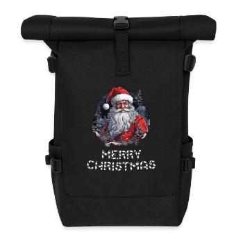 Santa Claus - Marry Christmas - Roll Top Backpack - black - Front