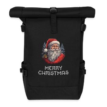 Santa Claus - Marry Christmas - Roll Top Backpack - black - Front