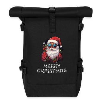 Weihnachtsmann - Marry Christmas - Rolltop Rucksack - Schwarz - Vorne