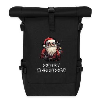 Santa Claus - Marry Christmas - Roll Top Backpack - black - Front