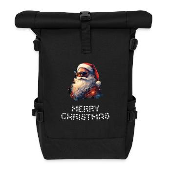 Santa Claus - Marry Christmas - Roll Top Backpack - black - Front