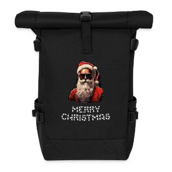 Santa Claus - Marry Christmas - Roll Top Backpack - black - Front