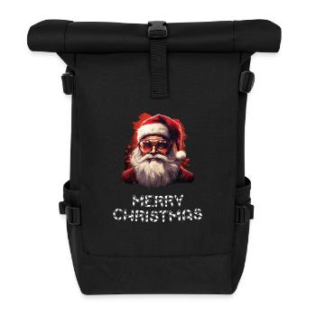 Santa Claus - Marry Christmas - Roll Top Backpack - black - Front