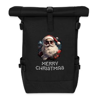 Santa Claus - Marry Christmas - Roll Top Backpack - black - Front