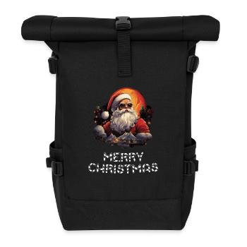 Weihnachtsmann - Marry Christmas - Rolltop Rucksack - Schwarz - Vorne