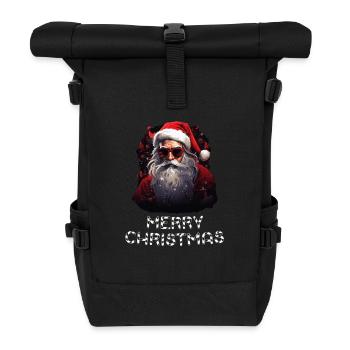 Santa Claus - Marry Christmas - Roll Top Backpack - black - Front