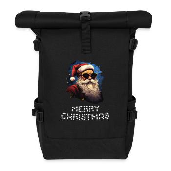 Santa Claus - Marry Christmas - Roll Top Backpack - black - Front