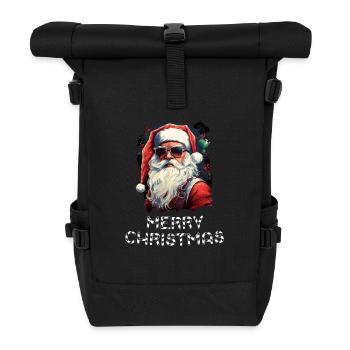 Santa Claus - Marry Christmas - Roll Top Backpack - black - Front