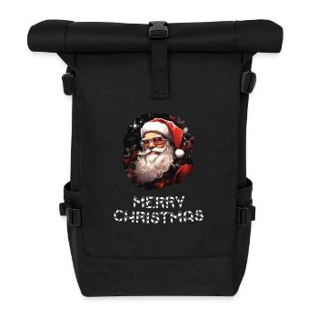 Santa Claus - Marry Christmas - Roll Top Backpack - black - Front