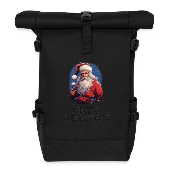 Santa Claus - Marry Christmas - Roll Top Backpack - black - Front