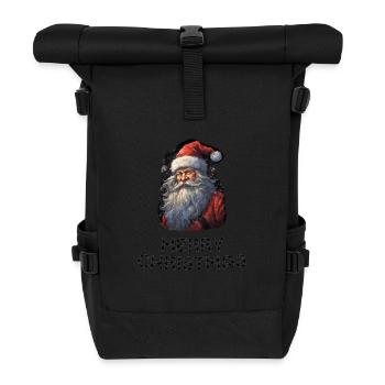 Weihnachtsmann - Marry Christmas - Rolltop Rucksack - Schwarz - Vorne
