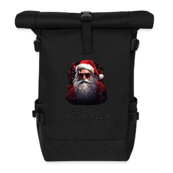 Weihnachtsmann - Marry Christmas - Rolltop Rucksack - Schwarz - Vorne