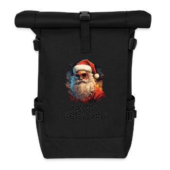 Santa Claus - Marry Christmas - Roll Top Backpack - black - Front