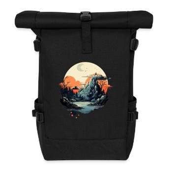 Paysage - Sac à dos roll top - noir - Devant