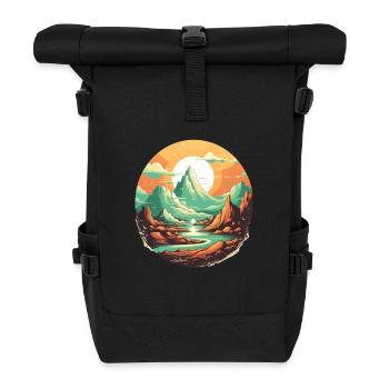 Landscape - Roll Top Backpack - black - Front