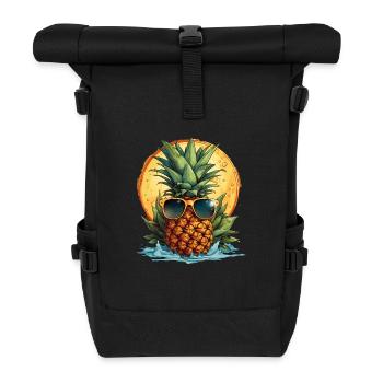 Ananas - Rolltop Rucksack - Schwarz - Vorne