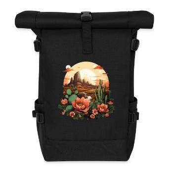 Kaktus - Rolltop Rucksack - Schwarz - Vorne
