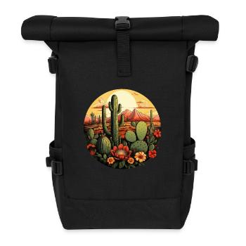 Kaktus - Rolltop Rucksack - Schwarz - Vorne