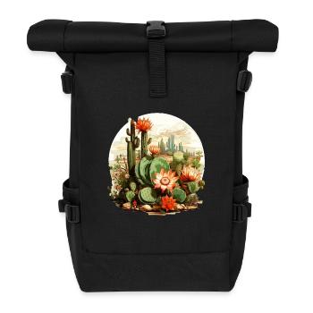 Kaktus - Rolltop Rucksack - Schwarz - Vorne