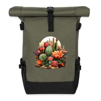 Kaktus - Rolltop Rucksack - Olive/Schwarz - Vorne