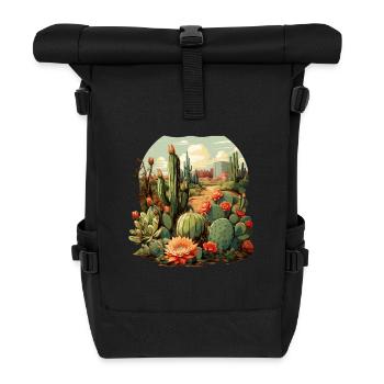 Kaktus - Rolltop Rucksack - Schwarz - Vorne