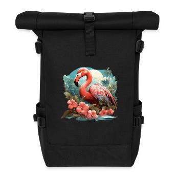 Flamingo - Rolltop Rucksack - Schwarz - Vorne