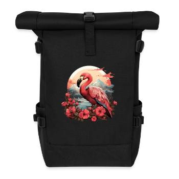 Flamingo - Rolltop Rucksack - Schwarz - Vorne