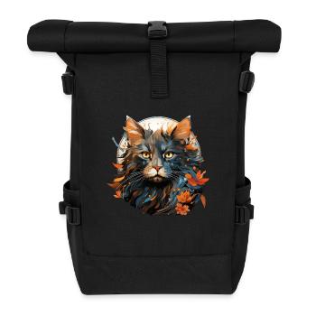Chat - Sac à dos roll top - noir - Devant