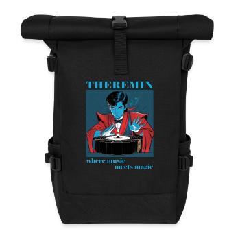 Theremin - Music is Magic - Rolltop Rucksack - Schwarz - Vorne