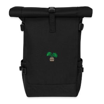 Topfpflanze 1 - Rolltop Rucksack - Schwarz - Vorne